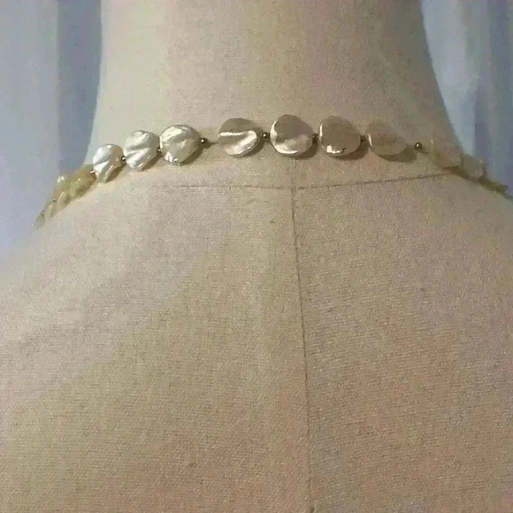 Pearlized Beaded String Necklace. 34” Total Length - Picture 2 of 5